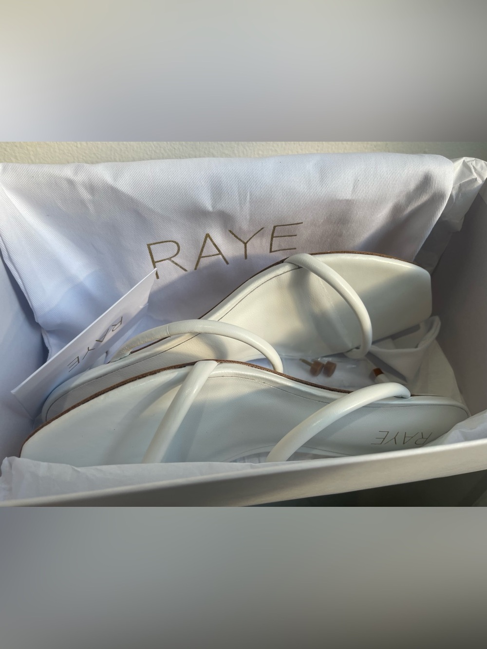 RAYE White Kitten Heels -Revolve Size 7